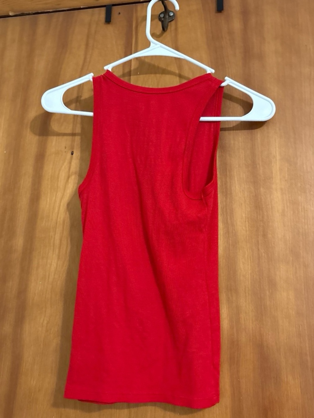 No Boundaries Red Ribbed Tank